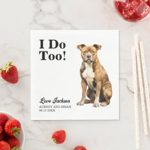 Ich tue zu American Staffordshire Terrier Wedding Serviette