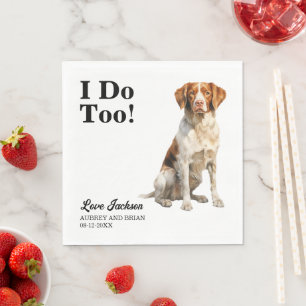 Ich tue zu bretonisch Spanisch Haustier Hochzeit Serviette