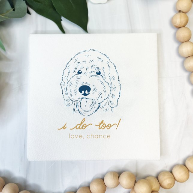 Ich tue zu doodle Wedding Napkins Serviette (Von Creator hochgeladen)