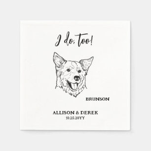 Ich tue zu Personalisiert Zeichnend Hundeponenname Serviette