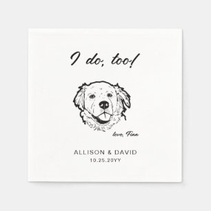 Ich tue zu Personalisiert Zeichnend Hundeponenname Serviette