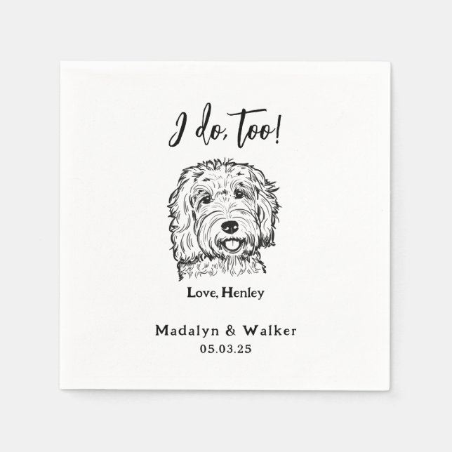 Ich tue zu Personalisierten Haustiernamen Hundehoc Serviette (Vorderseite)