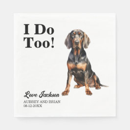 Ich tue zu Schwarz und Tan Coonhound Haustier Hoch Serviette