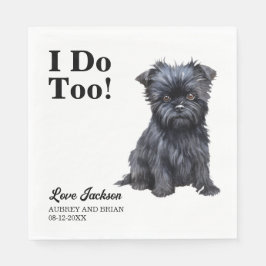 Ich tue zu viel Affen Pinscher Hochzeitsempfang Serviette