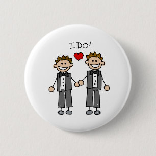 Ich tue zwei Bräutigame Button