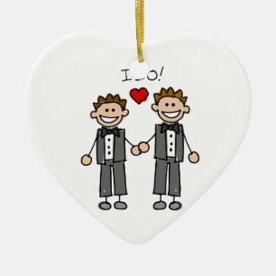 Ich tue zwei Bräutigame Keramik Ornament