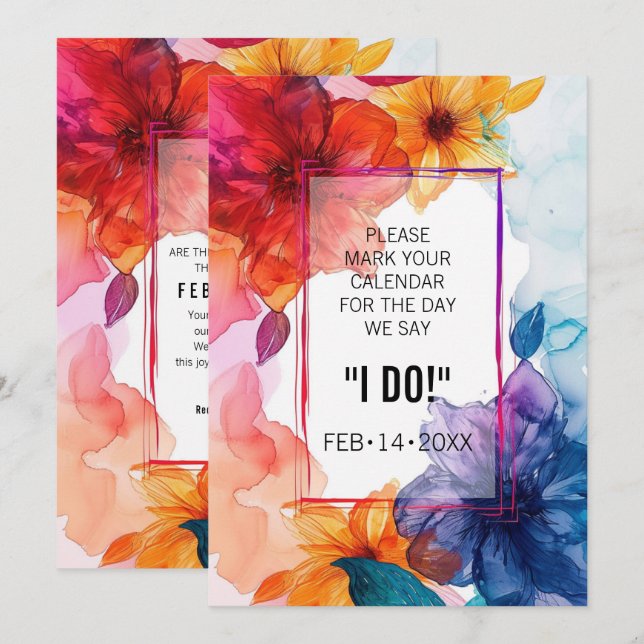 ICH TUN! Anemone Dreamscape Save The Date (Vorne/Hinten)