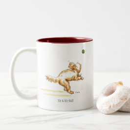 "Ich u. mein Ball" Cockapoo zwei tonten Tasse