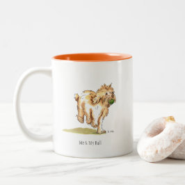 "Ich u. mein Ball" Cockapoo zwei tonten Tasse