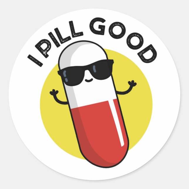Ich übe einen guten Funny Medicine Pub Runder Aufkleber (Vorderseite)