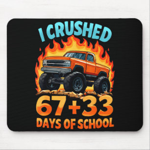 Ich überfuhr 67 + 33 Tage Schul-Monstertruck-Junge Mousepad