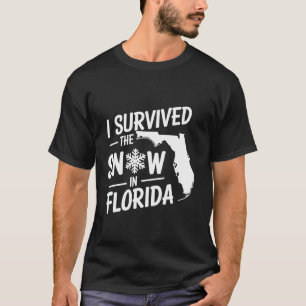 Ich überlebe den Schnee in Florida Alligator Schne T-Shirt