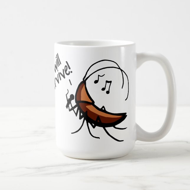 Ich überlebe Gesang-Hinterwelle - Tasse (Rechts)