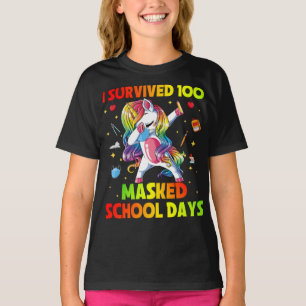 Ich überlebte 100 maskierte Schultage T-Shirt