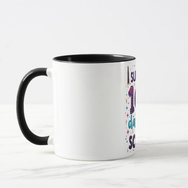 Ich überlebte 100 Tage Schuldesign Tasse (Links)