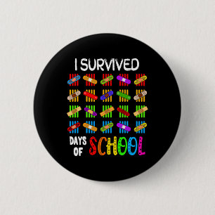 Ich überlebte 100 Tage Schullehrer und Kinder Gif Button