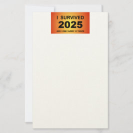 Ich überlebte 2025 briefpapier