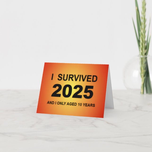 Ich überlebte 2025  dankeskarte (Vorderseite)