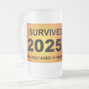 Ich überlebte 2025 mattglas bierglas