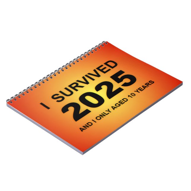 Ich überlebte 2025 notizblock (Linke Seite)