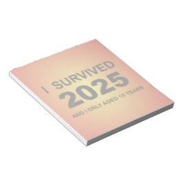 Ich überlebte 2025 notizblock