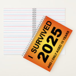 Ich überlebte 2025 notizbuch