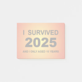 Ich überlebte 2025 post-it klebezettel