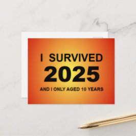 Ich überlebte 2025 postkarte