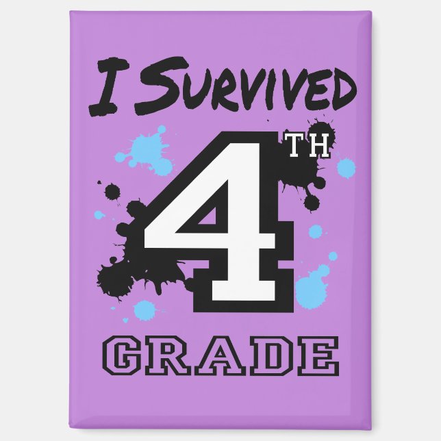 Ich überlebte 4. Klasse Magnet (Vorderseite)
