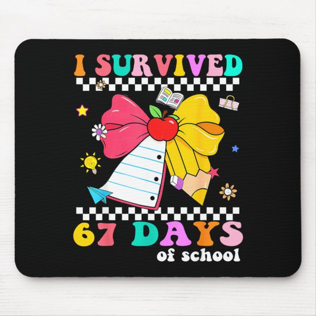Ich überlebte 67 Schultage Notizbuch Lehrer Und  Mousepad (Vorne)