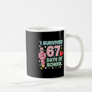 Ich überlebte 67 Tage Schule Six Seven Meme für mi Kaffeetasse
