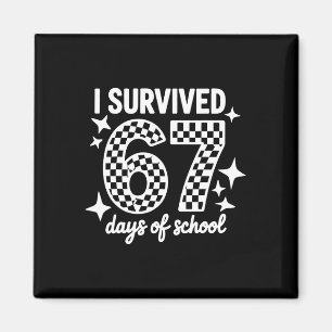 Ich überlebte 67 Tage Schulzeit Lehrer Schüler _2 Magnet