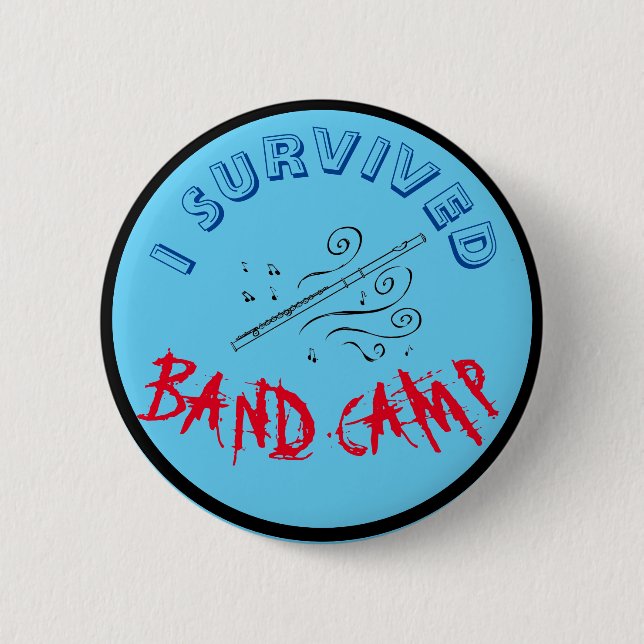 Ich überlebte Bandlager Button (Vorderseite)