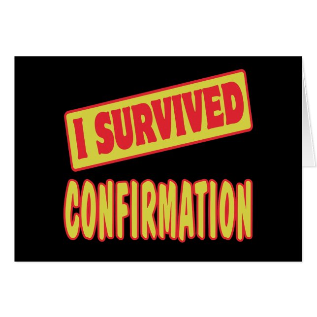 ICH ÜBERLEBTE BESTÄTIGUNG (Vorderseite (Horizontal))