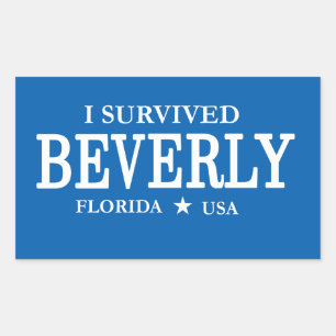 Ich überlebte Beverly Funny Tourist Statement Rechteckiger Aufkleber