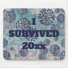 Ich überlebte Blue Covid Virus Mouse Pad Mousepad