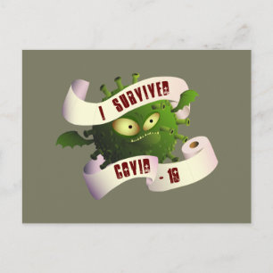 Ich überlebte COVID-19 Postkarte