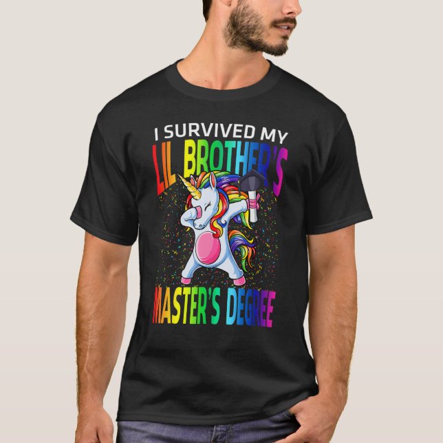 Ich überlebte das Degree Unicor meines Lil Brother T-Shirt (Vorderseite)