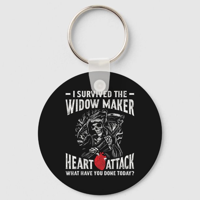 Ich überlebte das Herzinfarkt der Witwe-Maker Schlüsselanhänger (Vorderseite)