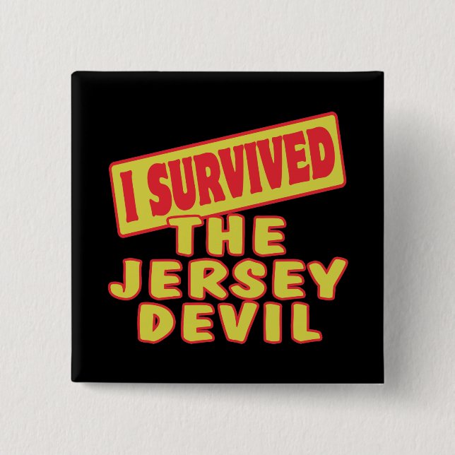 ICH ÜBERLEBTE DAS JERSEY-DEVIL BUTTON (Vorderseite)
