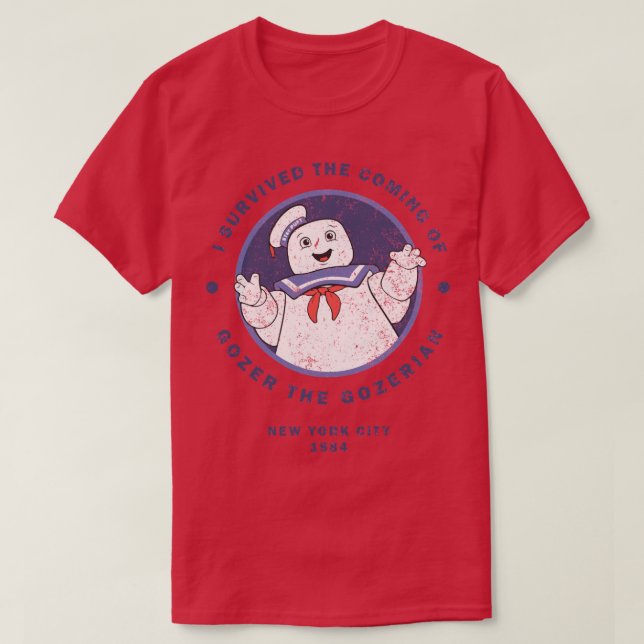 Ich überlebte das Kommen Gozer des gozerianischen  T-Shirt (Design vorne)