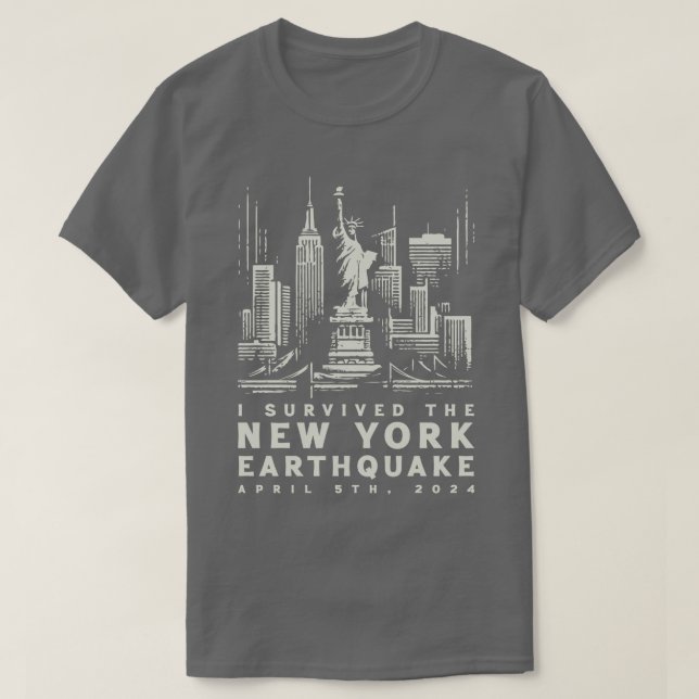 Ich überlebte das New Yorker Erdbeben T-Shirt (Design vorne)