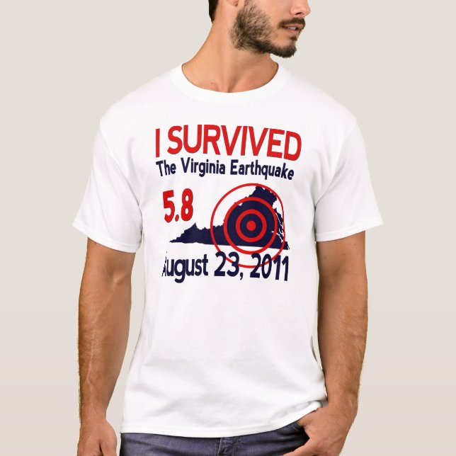 Ich überlebte das Virginia-Erdbeben T-Shirt (Vorderseite)