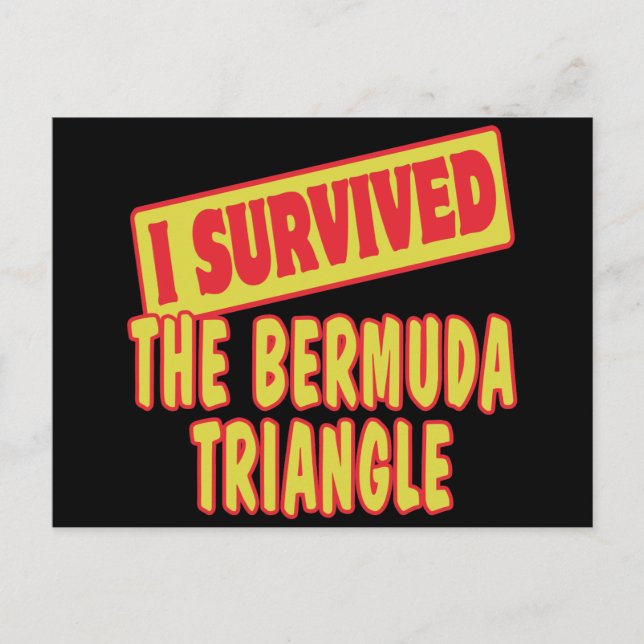 ICH ÜBERLEBTE DEN BERMUDA-TRIANGLE POSTKARTE (Vorderseite)