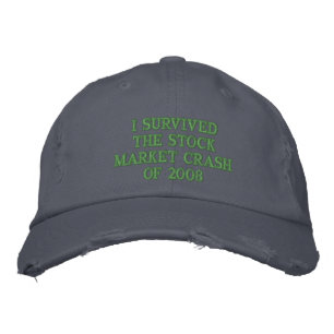 ICH ÜBERLEBTE DEN BESTANDSSCHLAG VON 2008 BESTICKTE BASEBALLKAPPE
