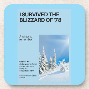 Ich überlebte den Blizzard von '78 Getränkeuntersetzer
