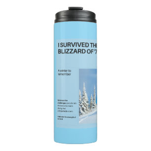 Ich überlebte den Blizzard von '78 Thermosbecher