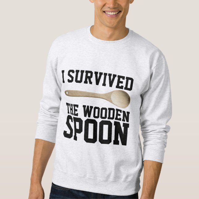 ICH ÜBERLEBTE DEN HOLZSPOON, Funny T - Shirt (Vorderseite)