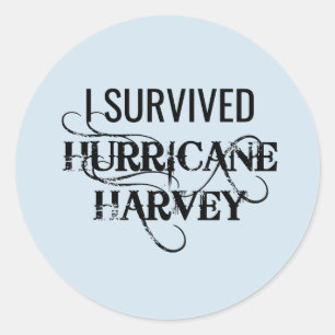 Ich überlebte den Hurrikan Harvey Runder Aufkleber