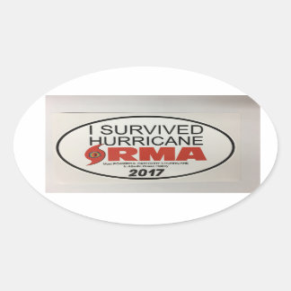Ich überlebte den Hurrikan IRMA OVAL Decal Ovaler Aufkleber
